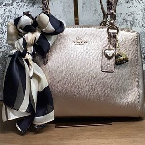 Coach H1677-F56853 Madison Gold Metallic Pebbled Leather 3 Compartments Bag